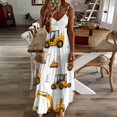 thumbnail image 2 of Excavator Construction Vehicle Truck Fine Art Sleeveless Dress Summer Dress Woman 2025, 2 of 6