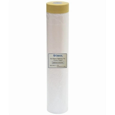 SKmax Pre-taped Masking, 3/4" Masking Tape with 8 Ft Drop Down Film By 22YDS