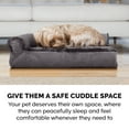 thumbnail image 4 of FurHaven | Plush & Velvet Deluxe L-Chaise Lounge Pillow Sofa-Style Pet Bed for Dogs & Cats, Platinum Gray, Medium, 4 of 8