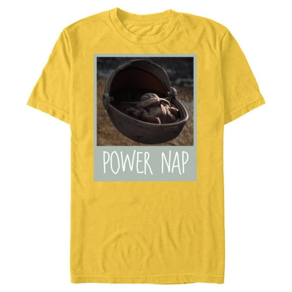 Star Wars The Mandalorian The Child Power Nap - Short Sleeve Blended T-Shirt for Adults - Customized-Yellow