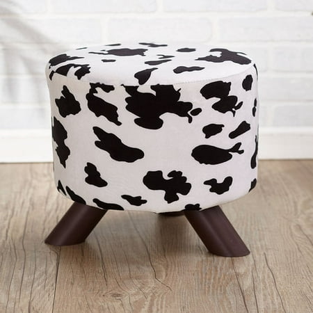 Foot Stools At Big Lots Taokaenoi Roilarn Animal Chair Print Ottomans Foot Stool Cowhide White/black Western Lodge Home ()