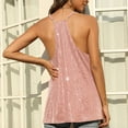 thumbnail image 5 of Pull Sans Manches à Col en V pour Femmes, Couleur Unie, Mode Décontractée, Haut Confortable Tout-Aller en Solde, 5 of 5