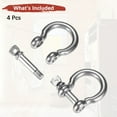 thumbnail image 4 of Uxcell 4PCS M6 Grillete de Anclaje de Pasador de Tornillo de Acero Inoxidable 304 220KG Cadenas de Camping/Cuerda de Alambre al Aire Libre, 4 of 7