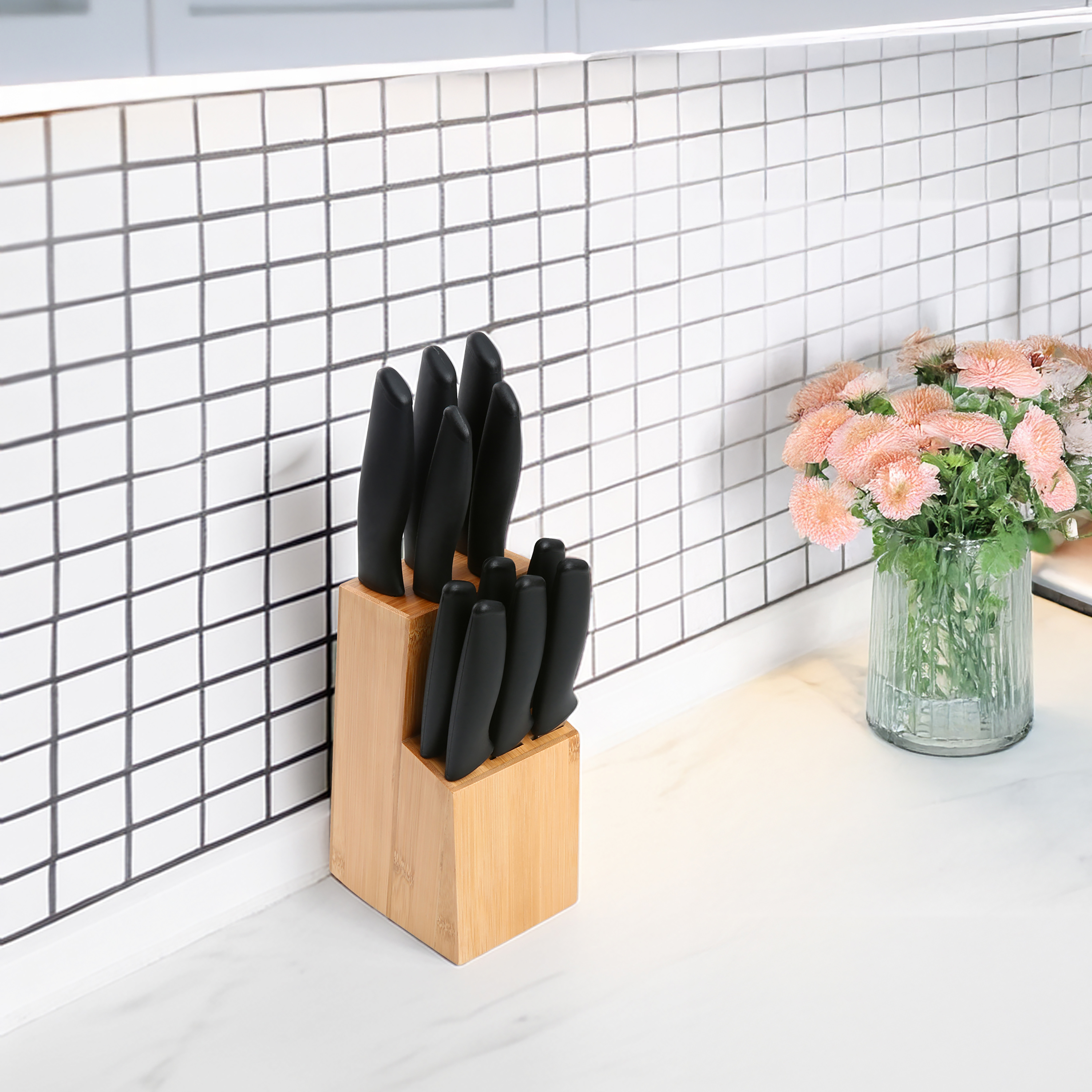 Mainstays 12-Piece Cutlery Set with Bamboo Block photo 2