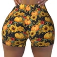 thumbnail image 2 of Sikiie Pumpkins And Sunflowers3 Workout Shorts Women Scrunch Butt Gym Shorts Seamless High Waist Tummy Control Yoga Biker Athletic Shorts-X-Large, 2 of 8