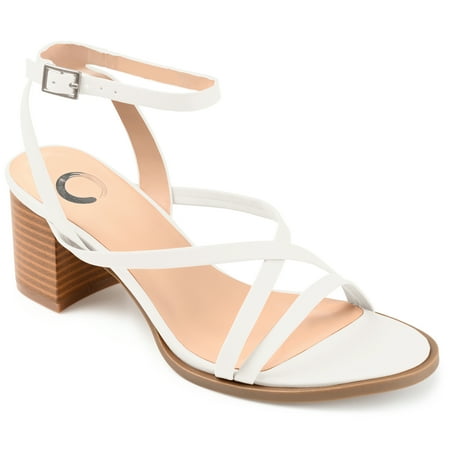 

Journee Collection Womens Anikah Buckle Ankle Strap Stacked Heel Sandals