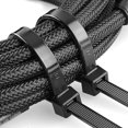 thumbnail image 1 of Sujetacables de plástico: abrazadera para cable de 300 mm x 3,6 mm, nailon, velcro, cable, negro, oso de fresa Hogar, 1 of 3