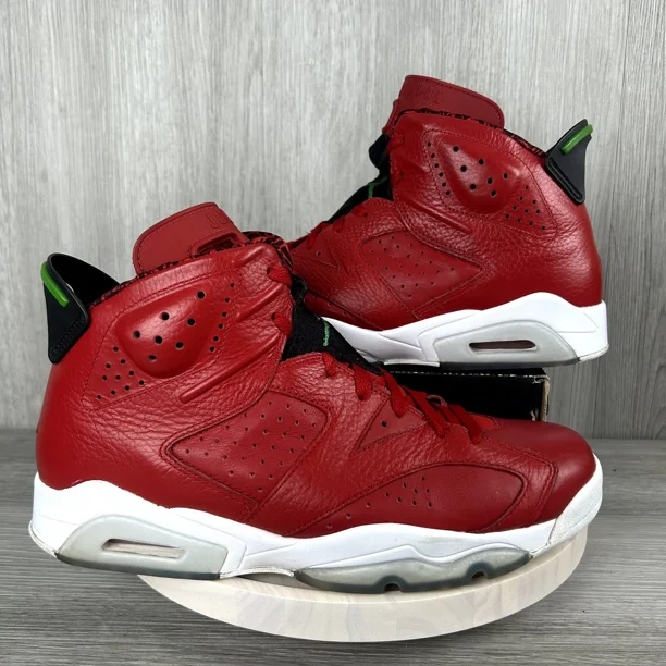 Ni - ke Ni - ke Air Jordan 6 Spizike History of Jordan Red White Mens 10.5 694091-625 Shoes