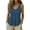 Blue, variant on Women's V Neck Shirts Contrast Trim Sleeveless Tank Top Breathable Casual Undershirt for Summer Purple 2XL