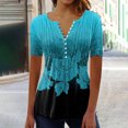 thumbnail image 2 of DPTALR T-shirt à Manches Courtes et Col Rond Femme Top Chemisier Pull, 2 of 4