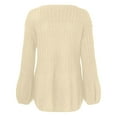 thumbnail image 5 of Vedolay Women's Cardigan Sweater Knit Cardigan Sweaters Oversized Fall Dressy Casual Jackets Beige,3XL, 5 of 5