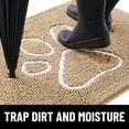 thumbnail image 2 of Buganda Dog Door Mats for Muddy Paws, Washable Dirt Trapper Front Door Rugs, Non-Slip Absorbent Chenille Indoor Doormats(48"x30", Beige), 2 of 8