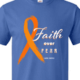 thumbnail image 4 of Inktastic Faith over Fear Leukemia Awareness with Orange Ribbon T-Shirt, 4 of 5