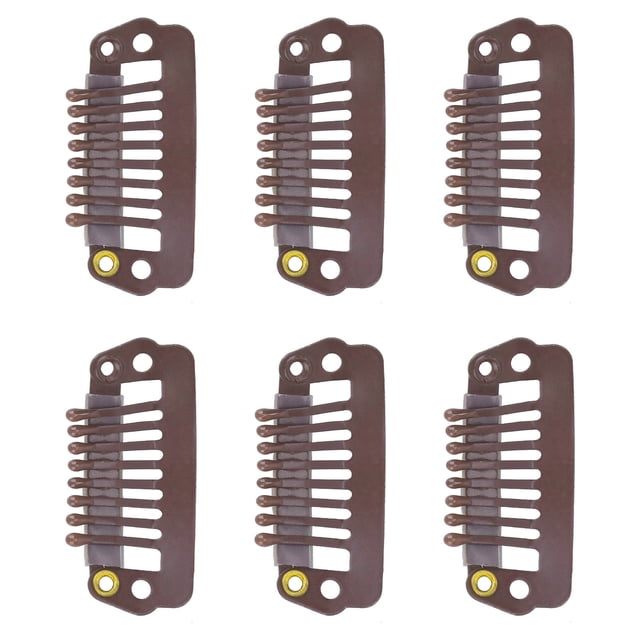 Snap Clips , Different Use Clips Snap Comb Durable Material For Female For Saloon Brown