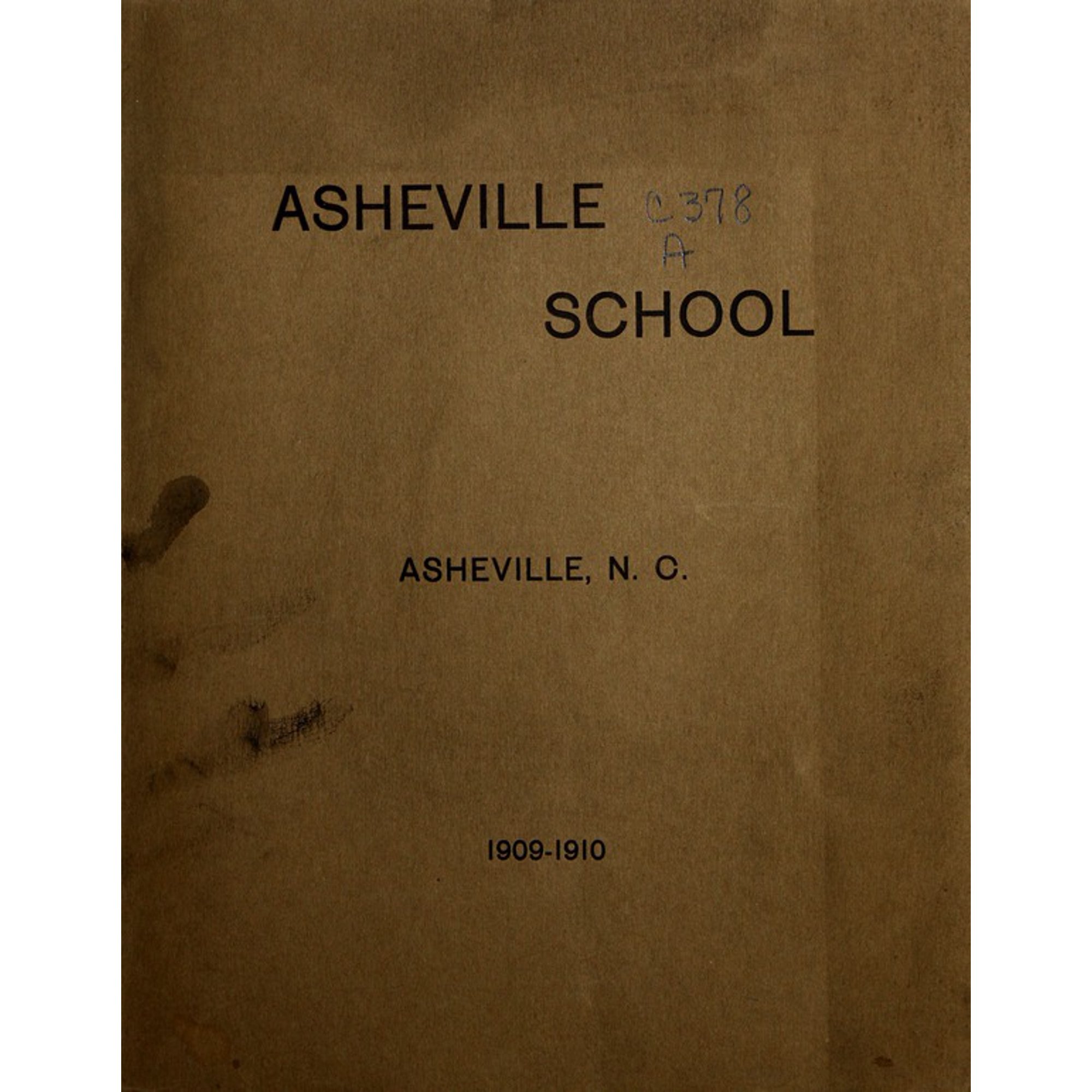 (Custom Reprint) Yearbook: 1910 Asheville School - Blue and White Yearbook (Asheville, NC)