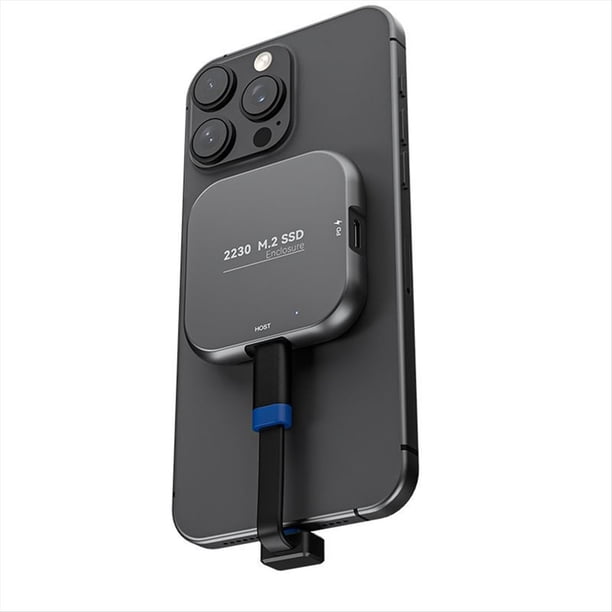 Carcasa Magnética para SSD NVMe M.2 de 2230 GB, Caja para Disco Duro USB 3.2 4K, USB-C Cuadrada