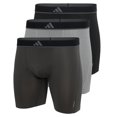thumbnail image 1 of adidas Calzoncillos bóxer Hombre, Lote de 3 - Boxer Briefs, Active Micro Flex Eco, logo, color sólido Negro/Gris L (Large), 1 of 6