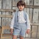 thumbnail image 4 of Camisa vintage de algodón y lino para niños, nueva camisa de lino de manga larga con botones estilo inglés informal para niños de primavera TZ412, 4 of 4