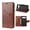 Brown, variant on Wallet Case for Google Pixel 6 Pro, Slim Flip Kickstand Card Slots Magnetic Closure Embossed Butterfly Floral PU Leather Phone Cover, Black