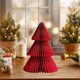 thumbnail image 1 of Adorno Navideño de Papel para árbol de Navidad, Decoración de Mesa Navideña, Adorno Coleccionable Moderno de con Forma de Panal para Las Fies Rojo 25 cm, 1 of 8