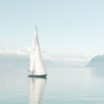 thumbnail image 2 of Straatsma, Leah 20x20 Gold Ornate Wood Framed with Double Matting Museum Art Print Titled - Sailboat, 2 of 4