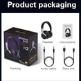thumbnail image 4 of Auriculares Inalámbricos Led H2 Con Bluetooth 5,1, Auriculares Portátiles Ajustables Multifuncionales Con Cancelación De Ruido Scienceny EL016420-03, 4 of 5