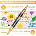 thumbnail image 7 of 24/48/72/96 Colors Glitter Effect Brush Markers, Glitter Effect Brush Markers, Professional Glitter Paint Pens Set, For Coloring, Journals, Planners, Scrapbooking & Card Making (24Colors), 7 of 7