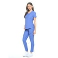 thumbnail image 6 of Scrubs for Women Set Ultra Stretch Form Fitting Womens Scrub Set (Ceil Blue, Large), 6 of 8
