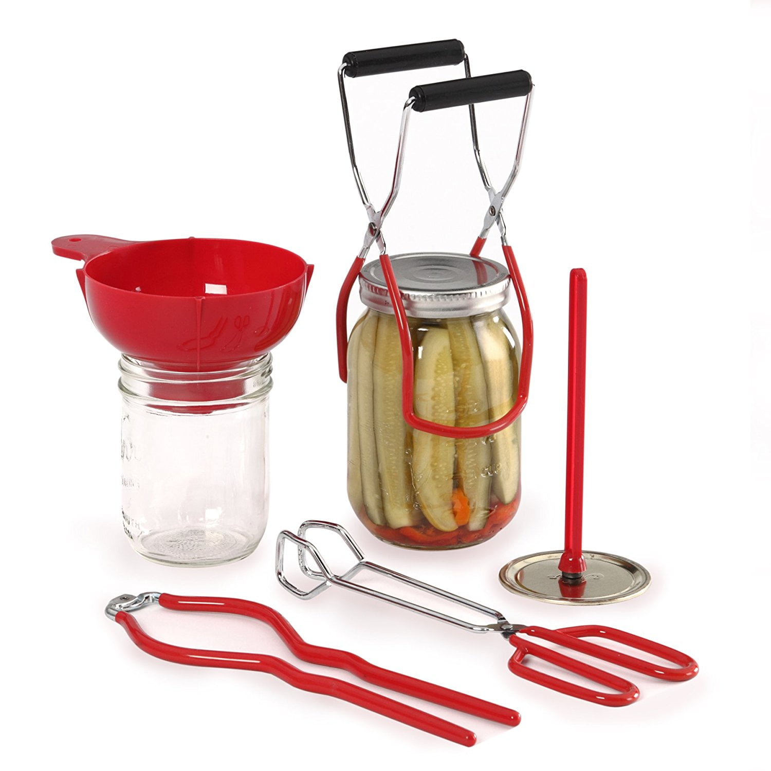 Homemaxs 1 Set Premium Canning Kit Durable Healthy Canning Funnel Jar Lifter Brush Set, Size: 28x6x3cm