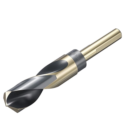 FRKSMD-31/32 Drill Bit 1/2 Reduced 3-Flat Shank 4241 High-Speed Steel Bits Black and Gold Finish 118&deg;Drill for Light-Duty Machining Acrylic Plastic Wood Soft Metal