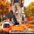 thumbnail image 3 of HOTREE Cordless Leaf Blower 600CFM 170MPH, 6 Speed Electric Leaf Blower with 2×2.0Ah Batteries for Lawn, Patio, Yard and Dust Cleaning, 3 of 7