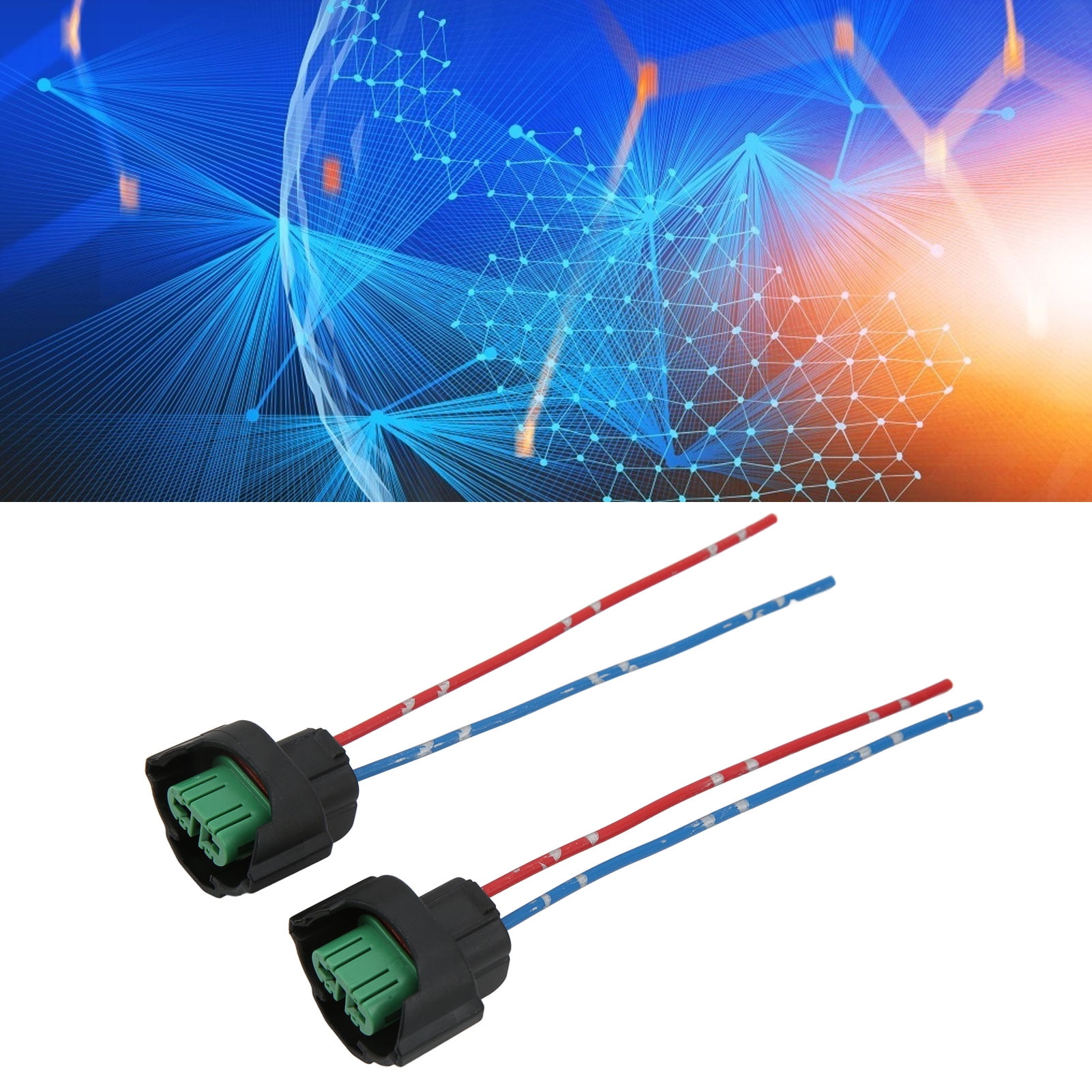 EBTOOLS 2 Pcs H11 Female Adapter Plug Connector Wiring Harness Sockets