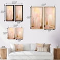 thumbnail image 4 of Designart "Retro City Dreams in Golden Illustration I" Modern Geometric Framed Wall Art Set Of 2 - Modern Pink Gallery Wall Frame Set For Home Decor, 4 of 6