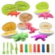 thumbnail image 1 of Set de huevos de plastilina de dinosaurio con 5 moldes y 8 colores | Herramientas para plastilina y mapa de actividades | Juguetes sensoriales educativos para niños de 3 a 8 años, 1 of 4
