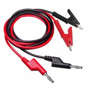 Cable Test Equipment Maintenance 1M Cable 2Pcs Banana Plug Power Supply Signal Detection Test Leads To Crocodile