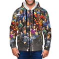 thumbnail image 1 of Zufioo Motif Roblox Chandail à Capuchon à Fermeture à Glissière Premium pour Hommes, Chandail en Molleton Doux, Veste Respirante et Évacuant l'Humidité-Moyen, 1 of 5
