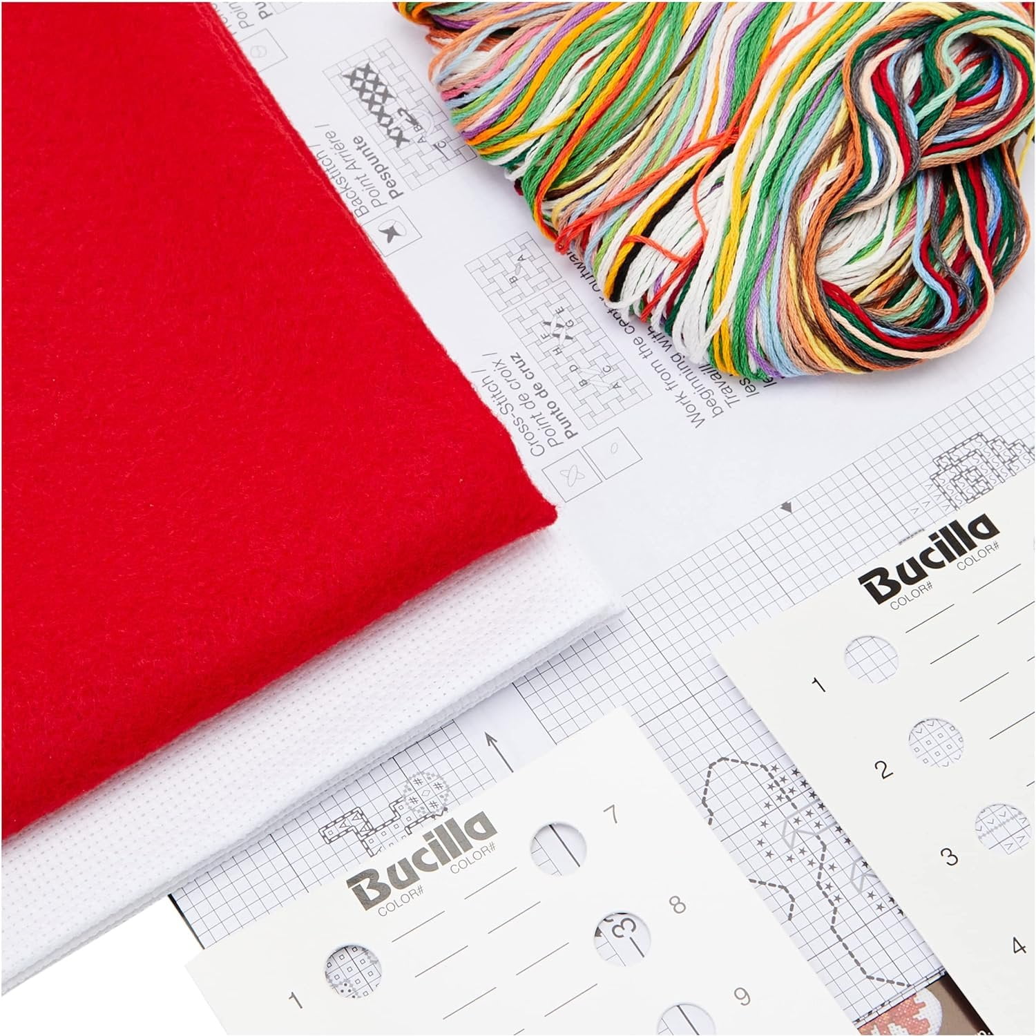 Bucilla Counted Cross Stitch Kit 3.5" 30/Pkg-Tiny Stocking Ornaments (14 Count)