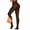 Black, variant on Women's Fleece Lined Translucent Tights, High Waisted Thermal Fake Sheer Pantyhose