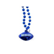 Blue Football Shape Mardi Gras Bead Beads Necklace Party Favor