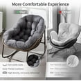 thumbnail image 3 of Comfortable Outdoor Rattan Rocking Chair with Padded Cushion Ideal for Front Porch, Living Room, Patio or Garden Perfect for Relaxation and Leisure Time Enjoyment, 3 of 12