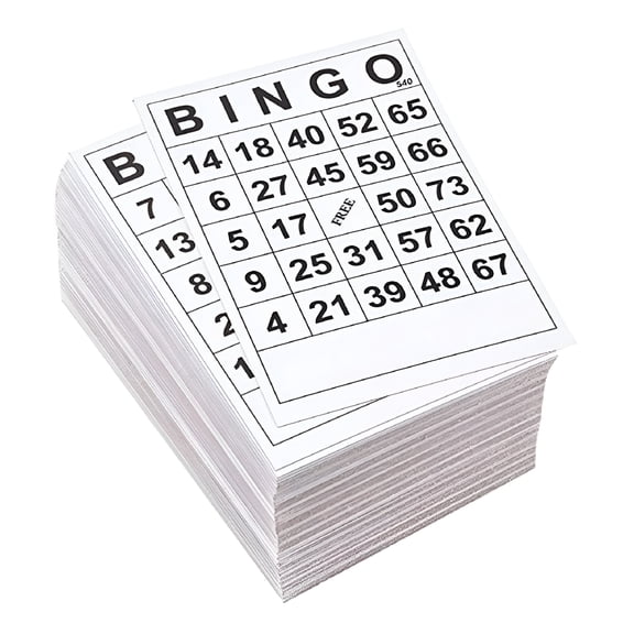 BESTSKY 60pcs Bingo Paper Cards 60 Sheets Without Repeat Single Design 6 X 7 Inches