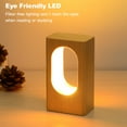 thumbnail image 4 of Lámpara de escritorio de madera, luz nocturna junto a la cama del dormitorio, iluminación regulable, lámpara de mesa creativa para decoración del hogar, 4 of 5