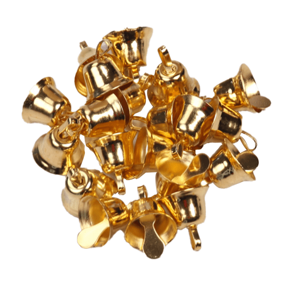 Small Gold Metal Bells for Crafts, Mini Jingle Bells Ornament Liberty Bells Christmas Bells for DIY Crafts Party Wedding Home Decoration Christmas Tree Ornaments