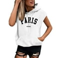 thumbnail image 1 of Sweat à Capuche Mode Grande Taille pour Femmes - Blouse Ample à Manches Courtes avec Design Décontracté Col en V, 1 of 4