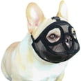 thumbnail image 1 of Bozal de malla para perro, hocico corto, bozal para perro, bozal ajustable para Bulldog Francés, antimordeduras, masticación y ladridos, cubierta bucal para Bulldog Inglés, Pug pequinés, 1 of 5
