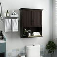 thumbnail image 3 of Hyxoo Medicine Cabinets, Wall Mounted Cabinet with Adjustable Shelf, 2-Door, Bathroom Storage Cabinet for Over The Toilet, Living Room, Kitchen, Laundry Room, Cupboard (Espresso), 3 of 10