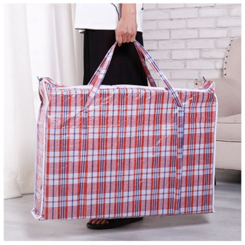 Fashion 2Pack Strong Quality Storage Laundry Zipped Bag Recycled Reusable Bags L 
