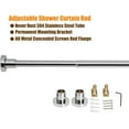 thumbnail image 4 of Heavy Duty Shower Rod, Adjustable Shower Curtain Rod, Expandable 47-84 Inch, Permanent Mount Shower Rod, Never Rust Stainless Steel For Window Curtain and Closet, Chrome Plated, 4 of 7