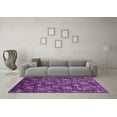 thumbnail image 3 of Ahgly Company Indoor Square Oriental Purple Industrial Area Rugs, 7' Square, 3 of 4