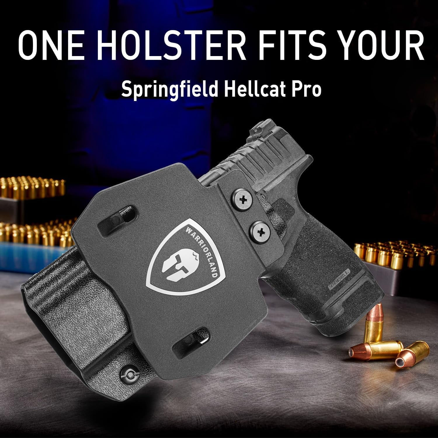 OWB Kydex paddle holster,fit for Springfield Armory Hellcat Pro & Hellcat Pro OSP, Right Hand
